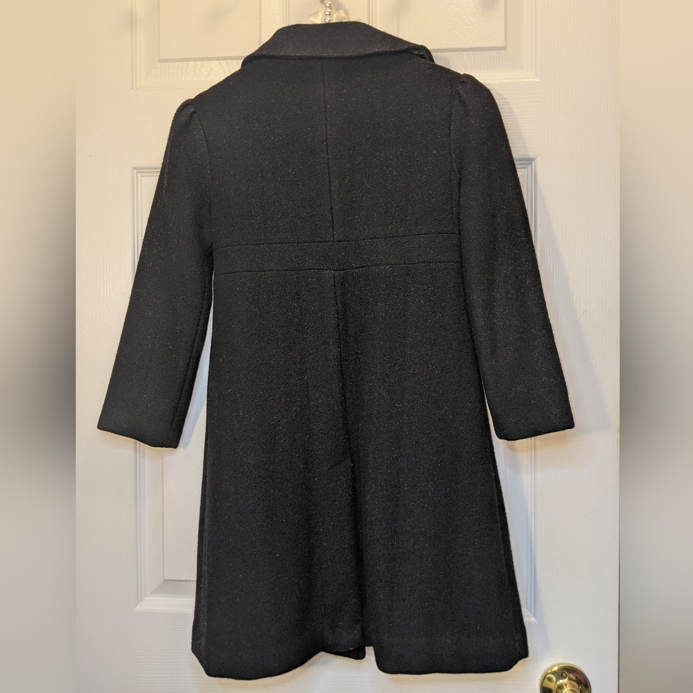 Gymboree Girls Size 7 Black, Wool Dress Coat - Picture 2 of 6